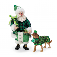 IRISH SETTER SANTA - TWO PIECE SET